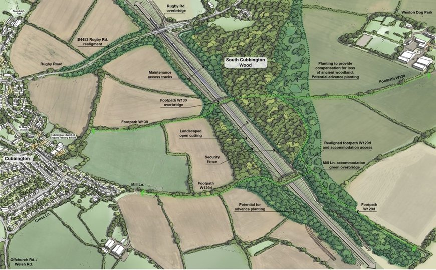 Updated HS2 designs for Cubbington set to deliver big environmental benefits for local area